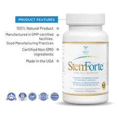NuVi Global StemForte beta glucan feature suggests immune-support potential.