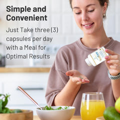 NuVi Global StemForte capsules close-up showing easy daily dosage.