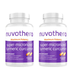 Nuvothera turmeric capsules bottle front show rapid absorption formulation.