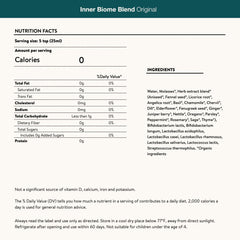 Nuzest Inner Biome Blend original flavor bottle reveals natural fermentation texture