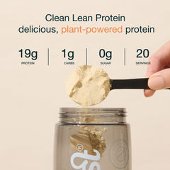 Close-up ingredients from European golden peas and water-based extraction.
