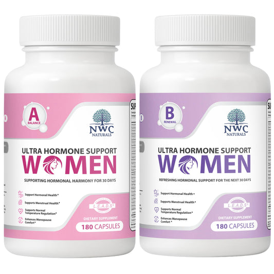 NWC Naturals Ultra-Hormone Support Combo bottle front for daily balance.