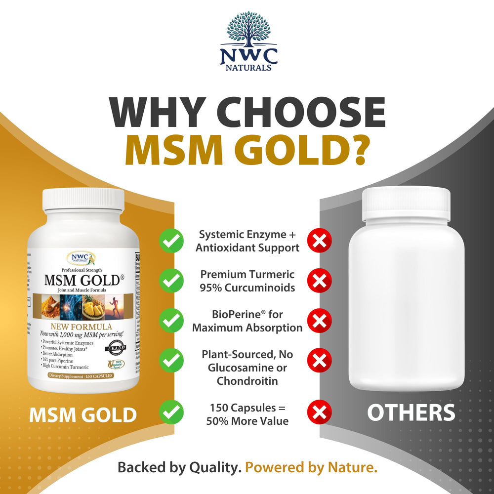 NWC Naturals MSM Gold lifestyle image showing active daily use.