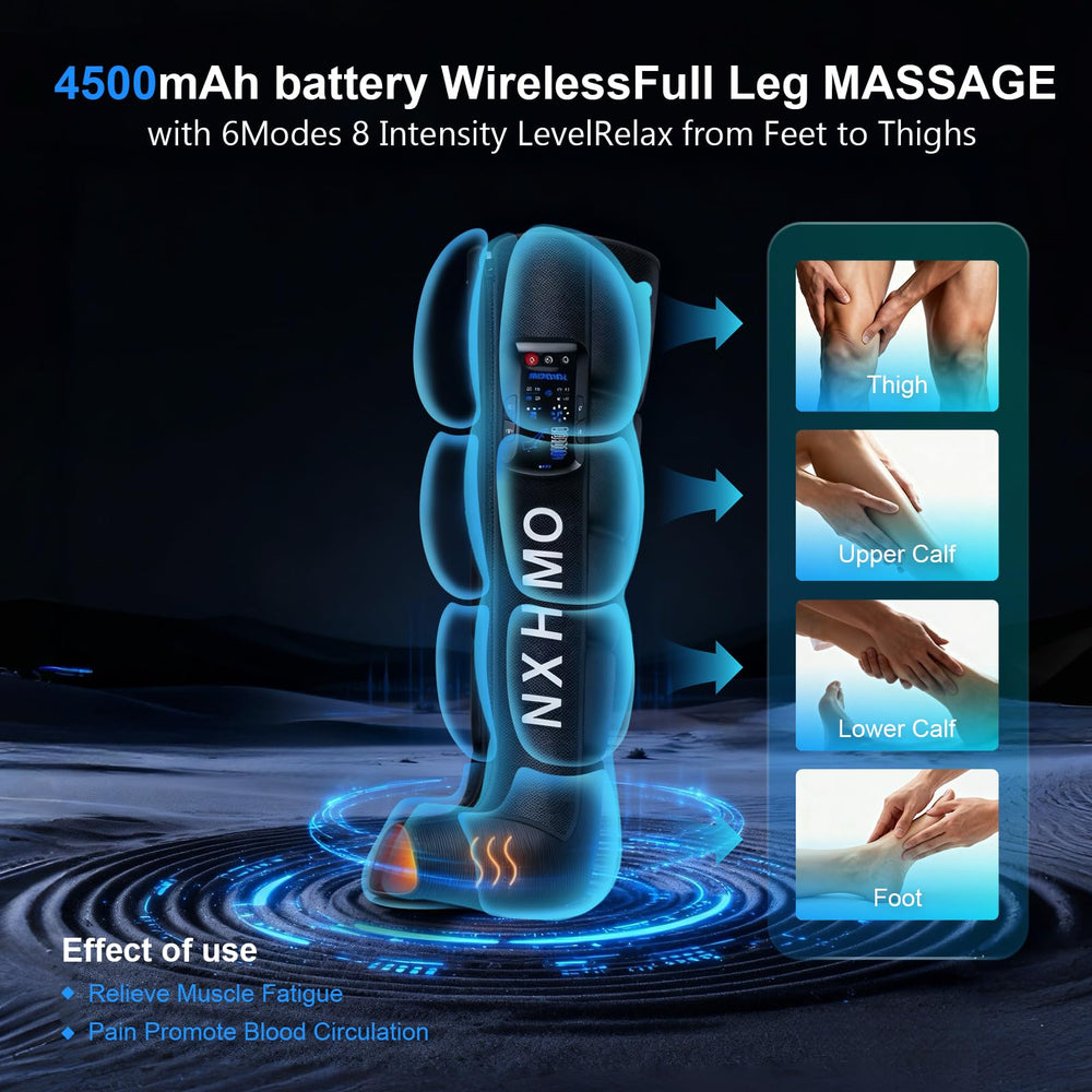 NXHMO air chamber inflation close up shows customizable compression for circulation