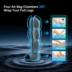 NXHMO leg massager control panel with backlit display for easy use.