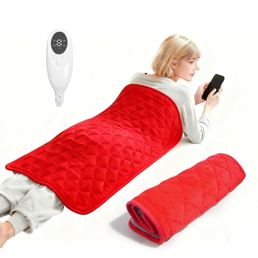NYEONHRT weighted heating pad 17x33 coverage for full back and body warmth.
