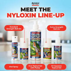 Nyloxin packaging on display for at-home pain support