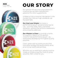 NZE brand logo on can reinforcing trusted, USA-made nootropic option
