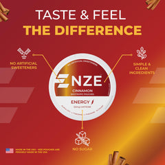 NZE Cinnamon made in USA badge on packaging.