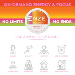 NZE Caffeine Nootropic Pouches Tropic Mango USA manufactured sign quality