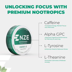 NZE Wintergreen can label highlights no sugar formula and natural sweeteners