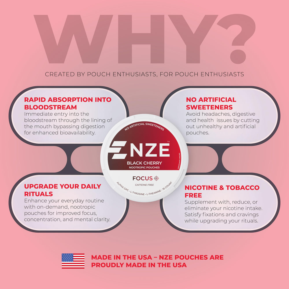 NZE no sugar or artificial sweeteners badge communicates clean formulation.