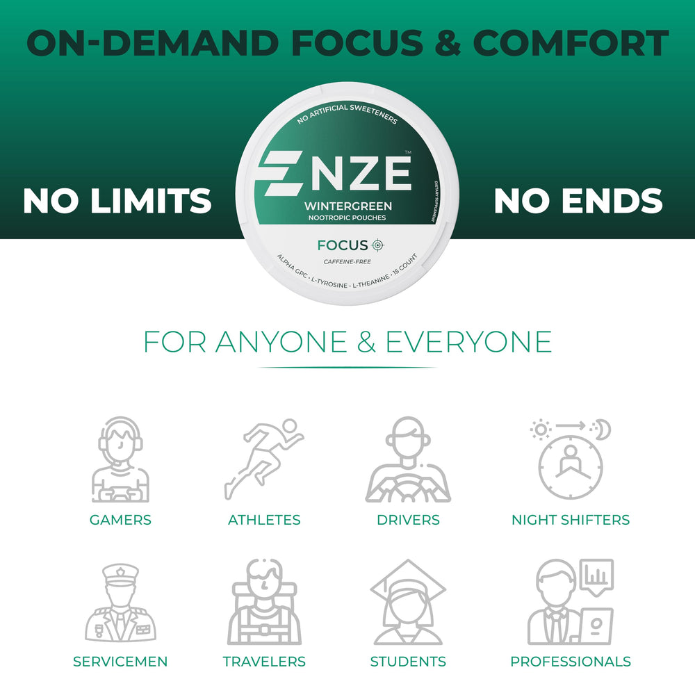NZE Wintergreen pouch opening demonstrating easy, mess-free daily usage