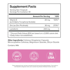 O Positiv FLO Acne capsules gluten-free mark and packaging suitable for sensitive routines