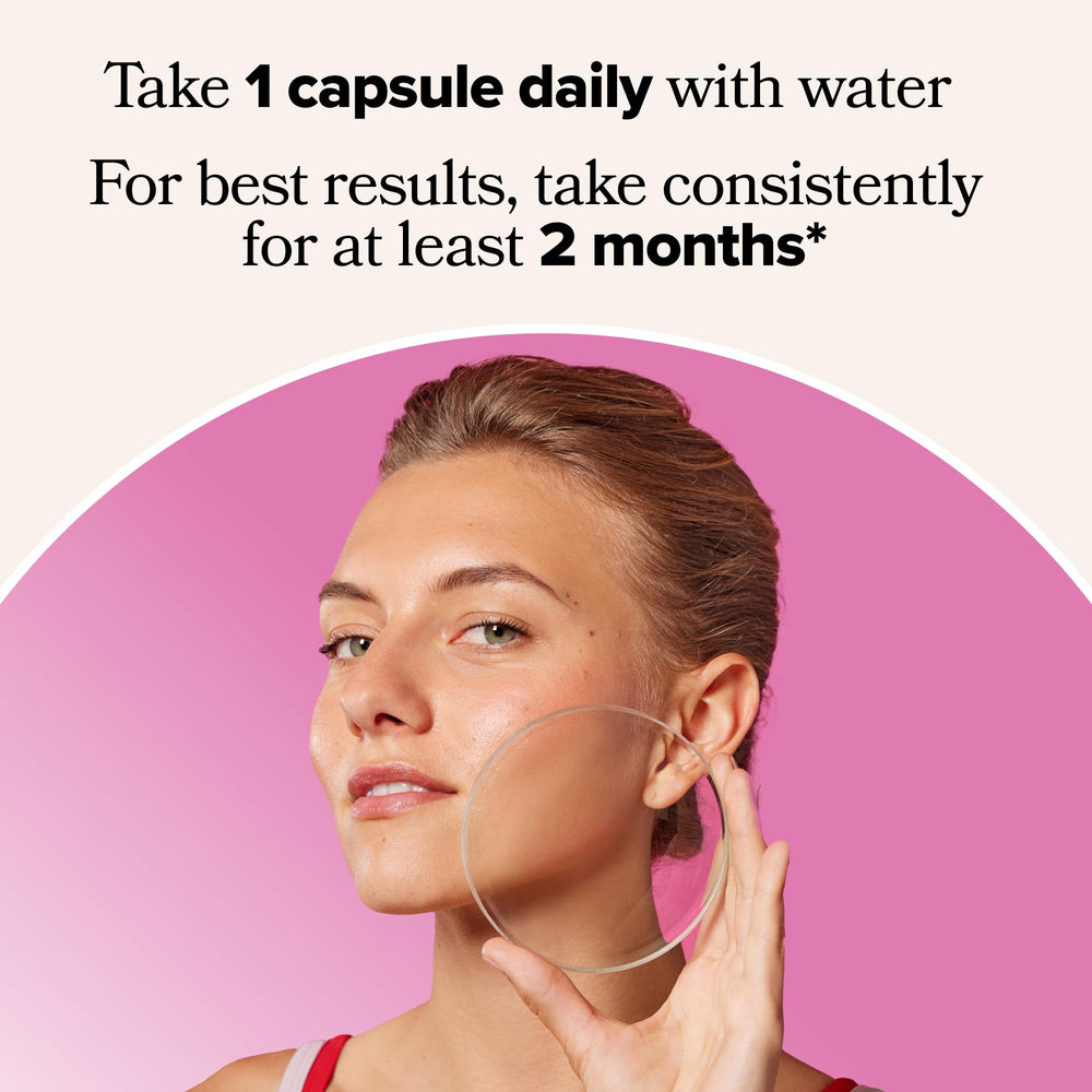 O Positiv FLO Acne capsules label with ingredients highlighted, zinc and lactoferrin for skin-support