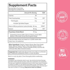 O Positiv FLO PMS Ingredients panel features chasteberry and lemon balm.