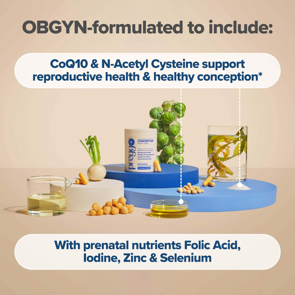 O Positiv Preggo NAC capsules highlighting antioxidant ingredient for daily use.