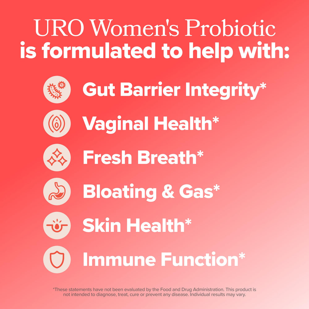 O Positiv URO capsule closeup highlights 20B+ CFUs across 10 strains for daily wellness.