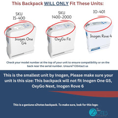 O2TOTES backpack with ventilated mesh back panel for cooling during activity.