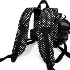 O2TOTES polka-dot battery fit; accommodates single or double batteries.