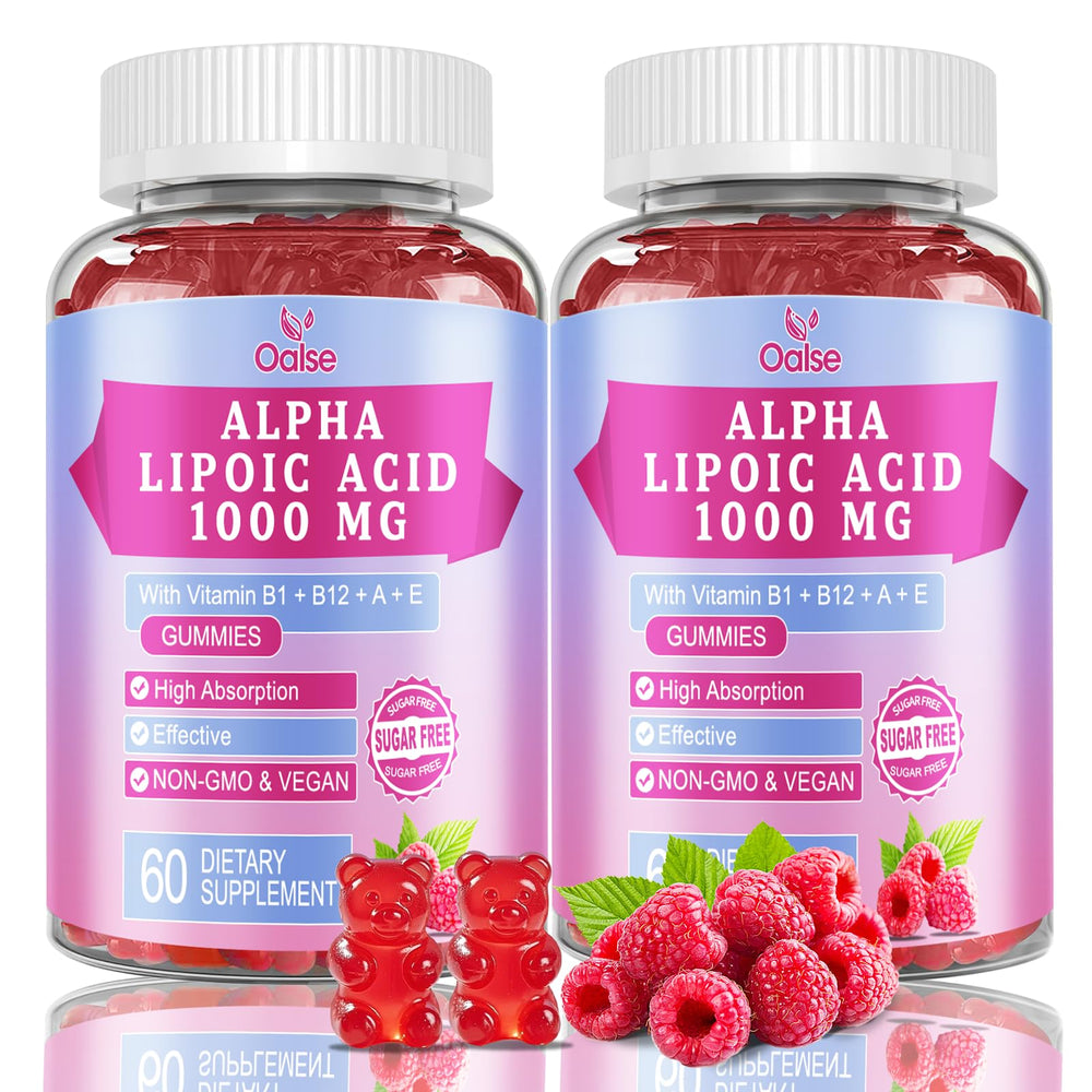 OALSE Alpha Lipoic Acid Gummies raspberry bottle for daily energy support