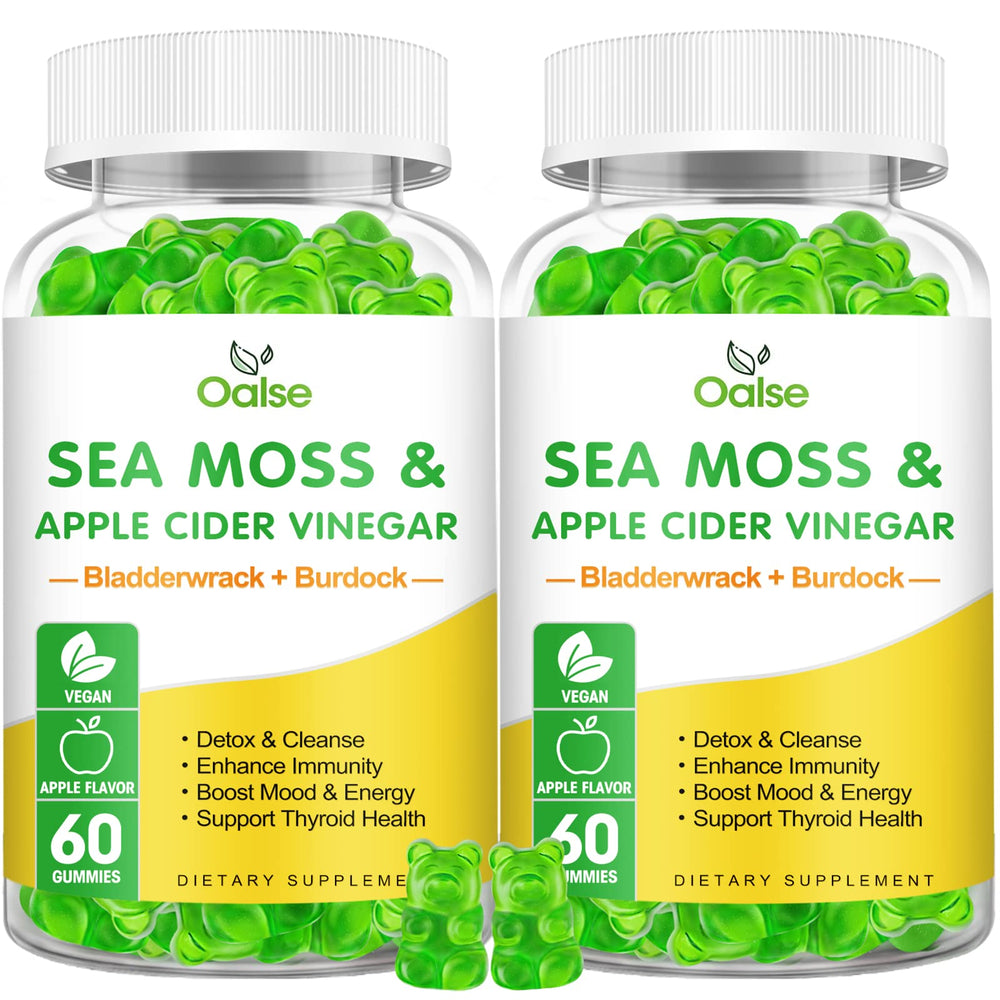 OALSE Sea Moss Gummies bottle front in vegan formula for daily support