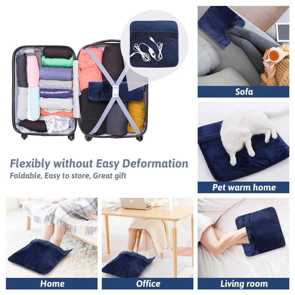 OANUIEM Foot Warmer provides warmth to feet, neck, and shoulders.