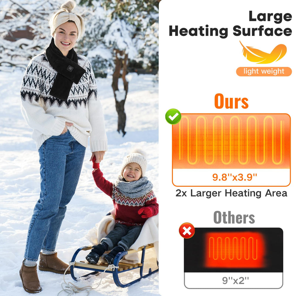 OANUIEM heated neck wrap used in car for portable warmth on the go.
