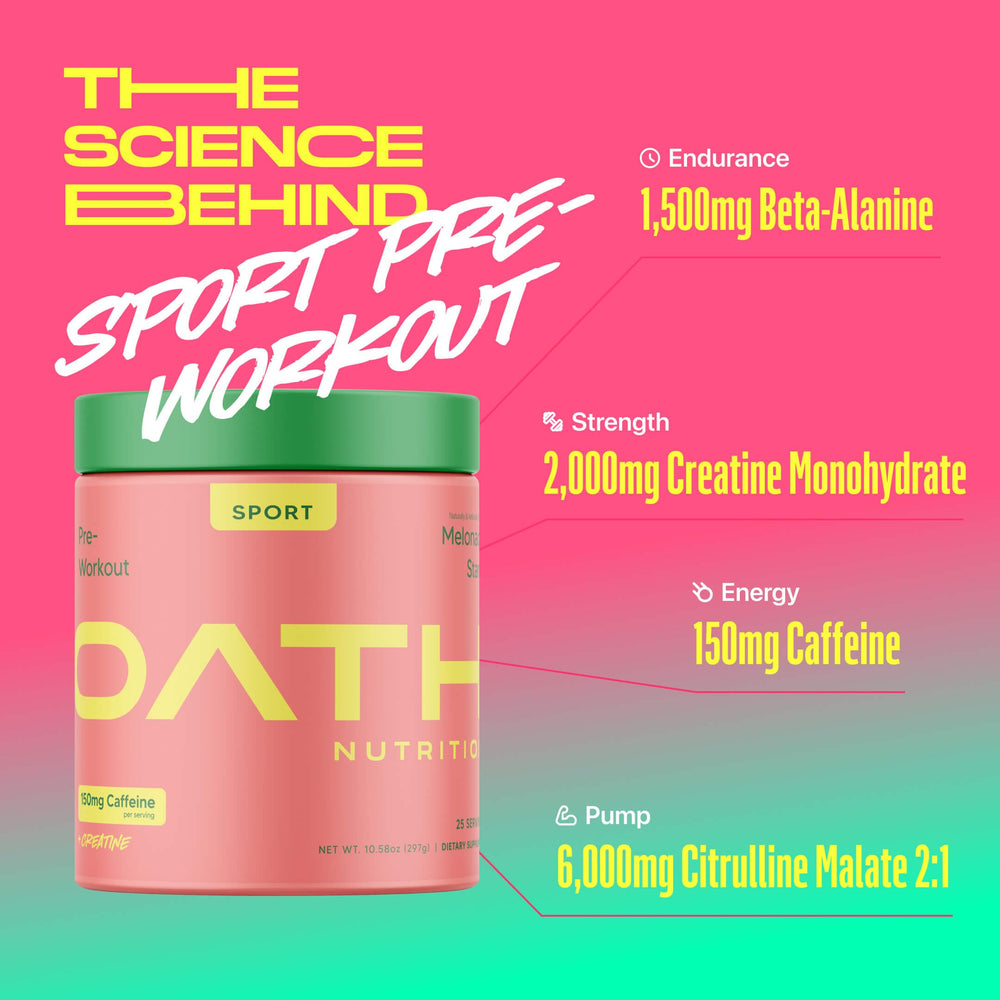 Oath Nutrition Melonade Stand label close-up highlighting ingredients
