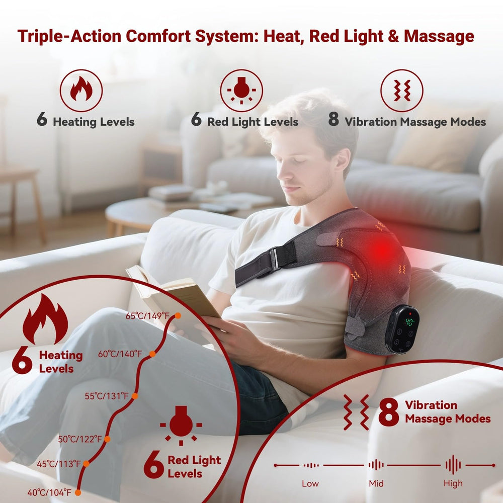 ObigaVc red-light therapy with 60 LEDs delivers warm, soothing ambiance