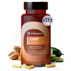 O'blossom Joint Rejuv bottle for daily joint support and easy intake.