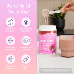 Obvi More Than Collagen being poured into milk for a beverage boost