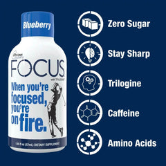 Obvious Factory Focus Shots Trilogine blueberry flavor for workouts