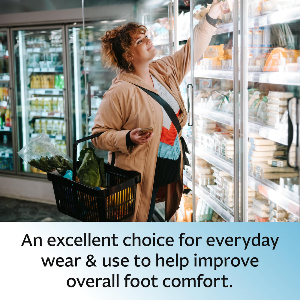 OC9 forefoot-pressure-relief supports comfortable standing and walking