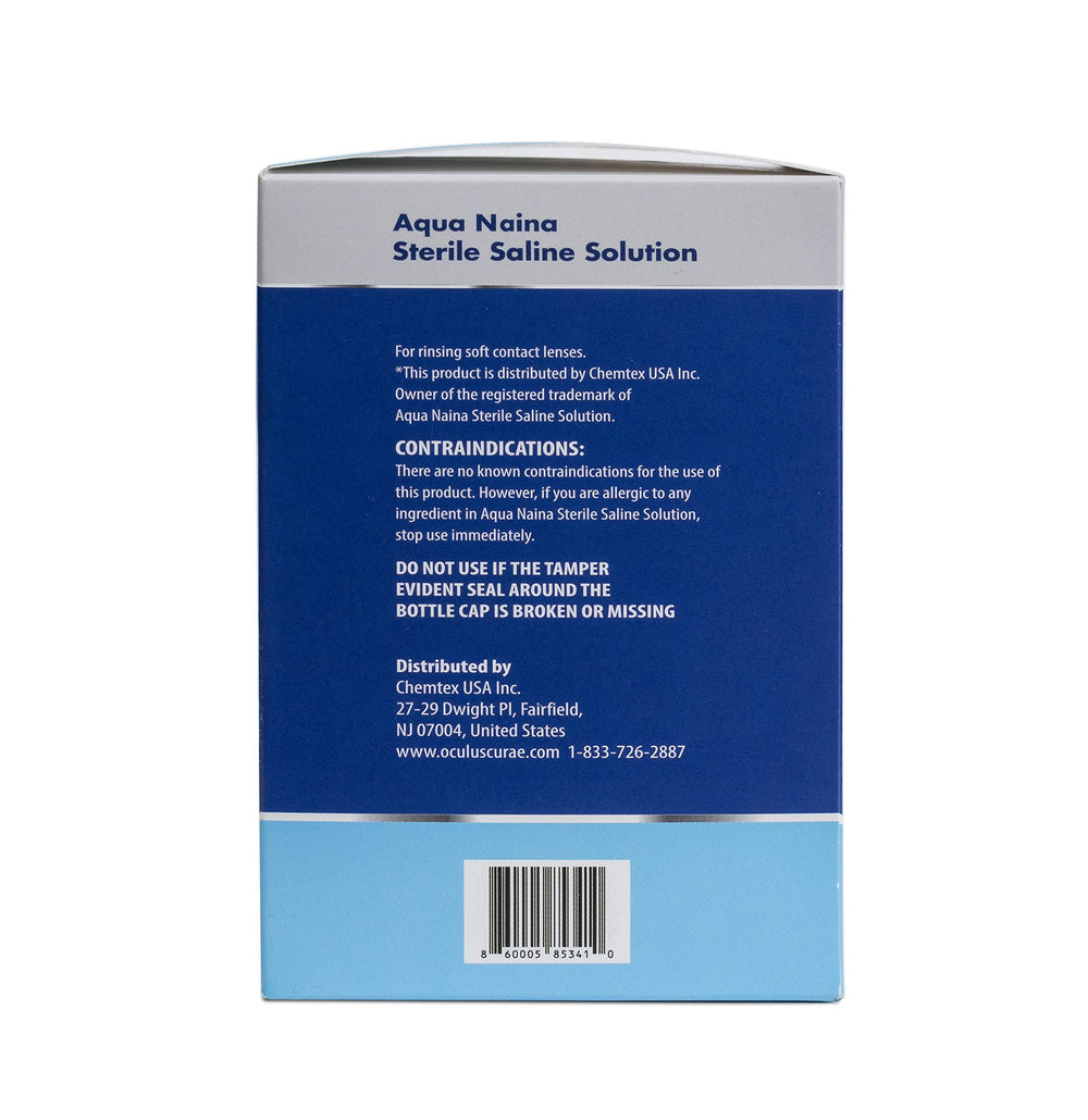 Oculus Curae Aqua Naina bottle with tapered tip for hygienic, mess-free dispensing.