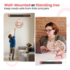 Odaro weekly-pill-organizer-7-day-am-pm-pink simplifies dosing routines.