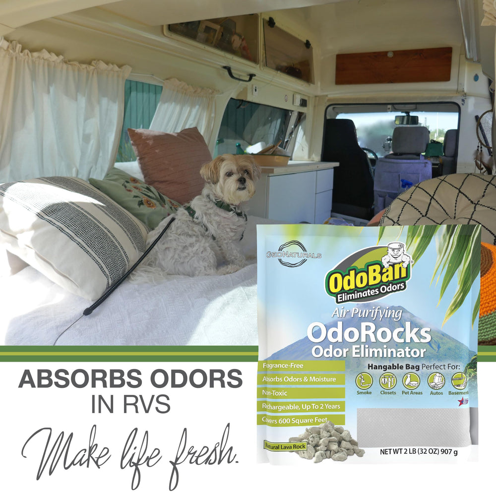 OdoRocks fragrance-free option neutralizes odors without masking scents.