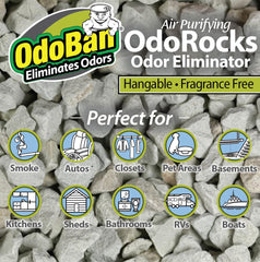 OdoRocks recharge in direct sunlight for six hours to restore effectiveness.