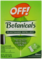 OFF! Botanicals towelettes on-the-go wrap enables convenient outdoor protection.