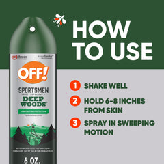 OFF! Deep Woods Sportsmen perfect for camping and hiking in wooded areas.