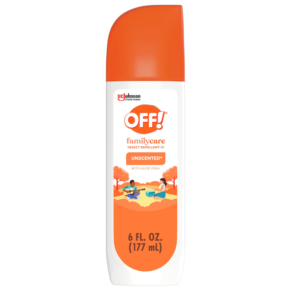 OFF! FamilyCare unscented spritz on clothing for outdoor protection.
