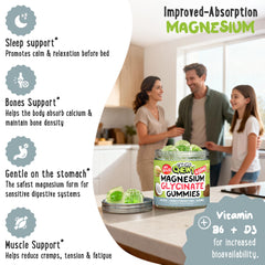 OH MY CHEWY magnesium glycinate gummies enjoyed by an active family.