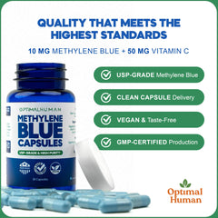 OH Optimal Human Naturals capsules inside jar illustrate vegan, plant-based formula without gelatin.