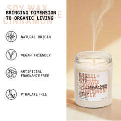 OH SO GOOD ORGANICS aromatherapy candle Cinnamon Ginger glow for cozy living room ambiance