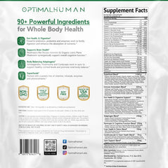 OH wellness-ritual image conveys everyday balance from plant-based greens powder.