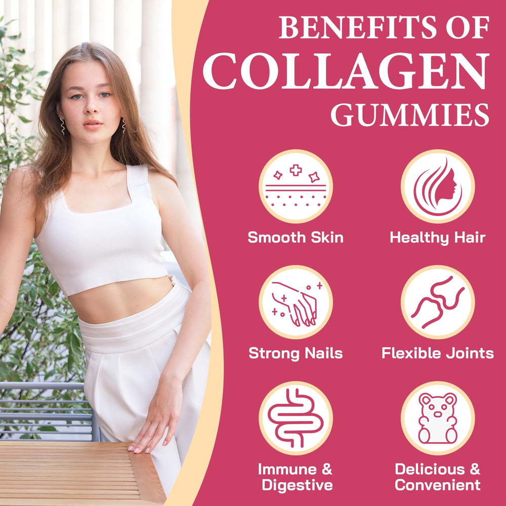 OHaboth Collagen Gummies texture closeup highlighting chewable form.