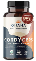 Ohana Cordyceps bottle front view for daily energy and vitality