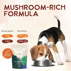 Ohana K9 Immunity powder mixed into food for easy daily care