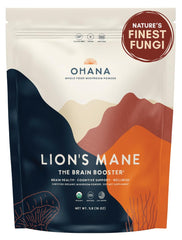 Ohana Lion's Mane powder bag front view for easy daily use