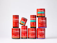 Oh!mino Berry Blast shaker during workout emphasizing sustained energy